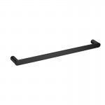 SS Round Matte Black 605 Single Towel Rail